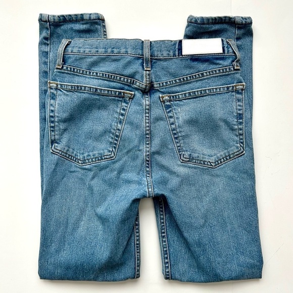 RE/DONE ORIGINALS High Rise Stretch Skinny Jeans Light Wash Button Fly Size 26 - Picture 7 of 12